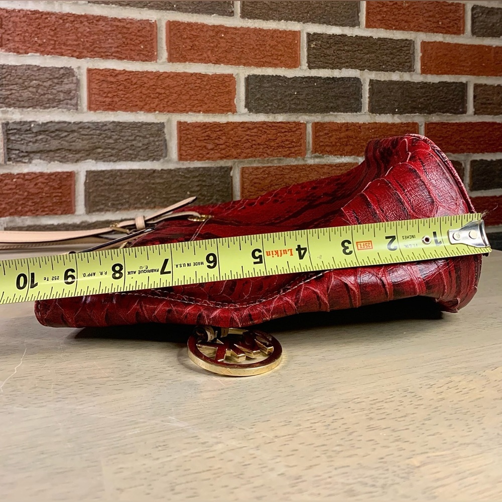 Michael Kors East West Burgundy Red Python Emboss… - image 7